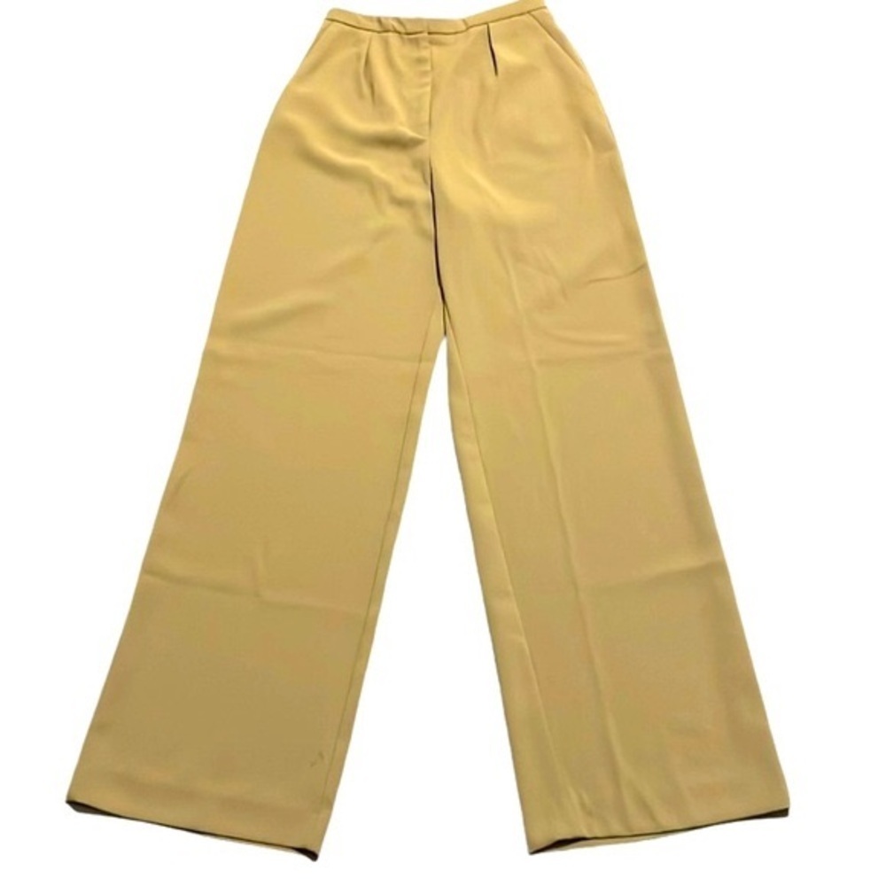 Zara wide leg trousers Camel Tan Womens size XS Business casual Office Classic